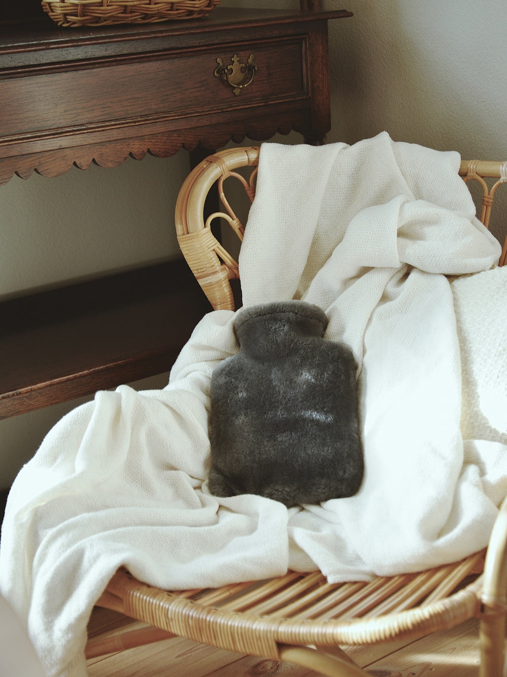 Hot Water Bottle Sheepskin Moccasin