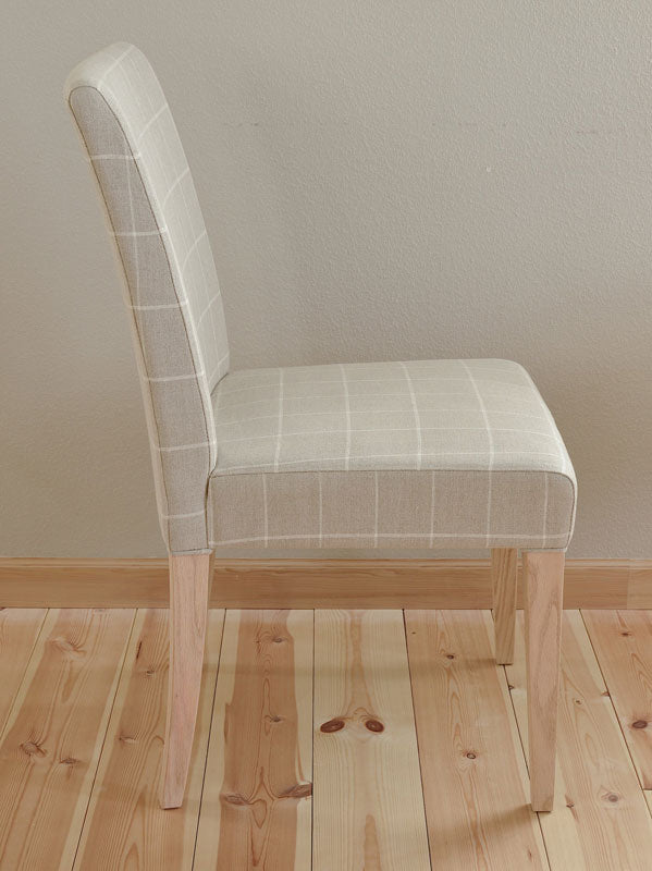 Linen Chair white check