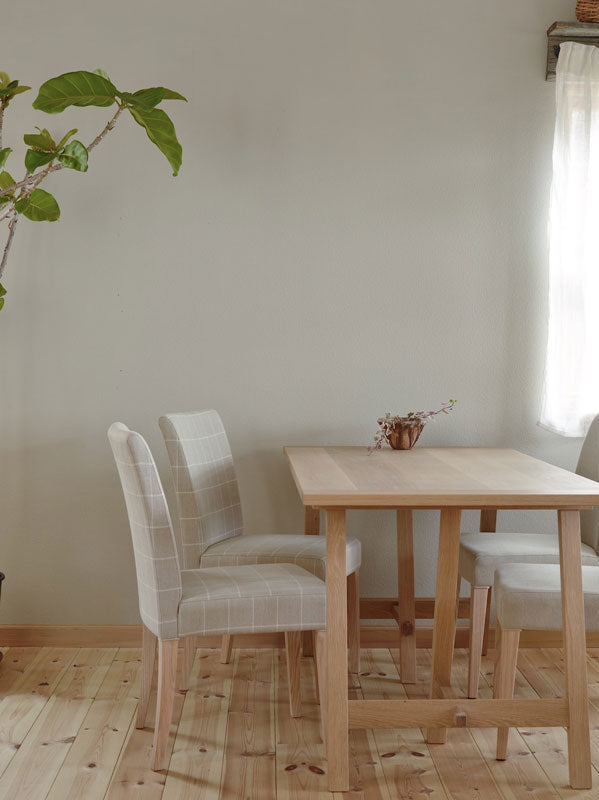 Linen Chair white check