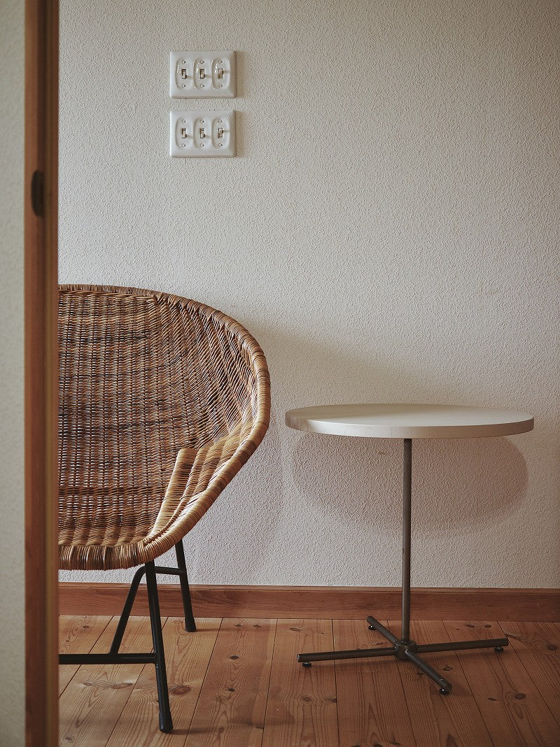 籐とアイアンのラウンジチェア KIBIROI