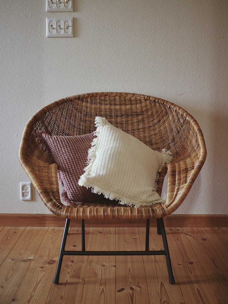 籐とアイアンのラウンジチェア KIBIROI