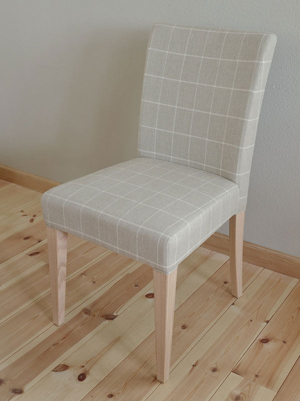 Linen Chair  white check