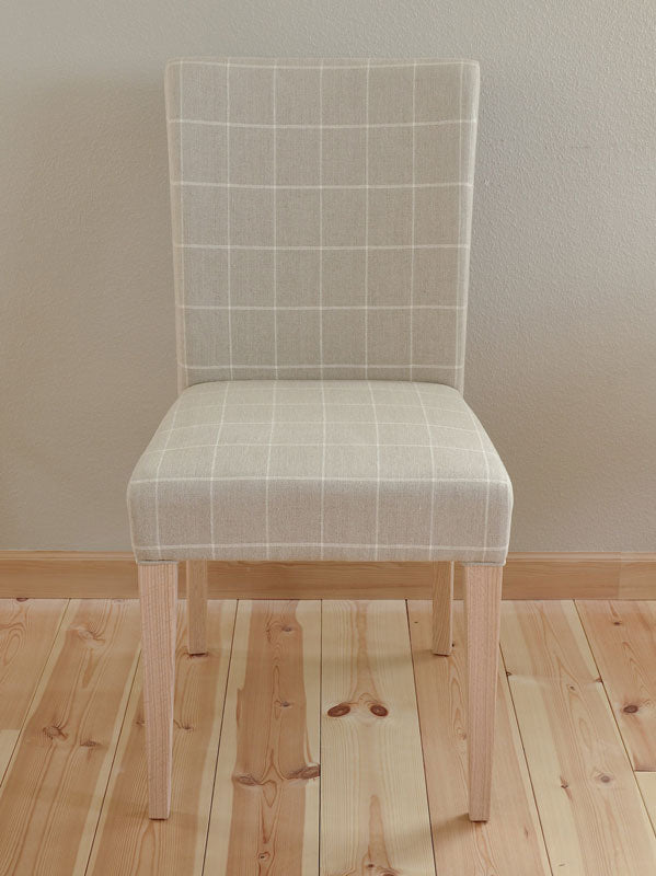 Linen Chair white check