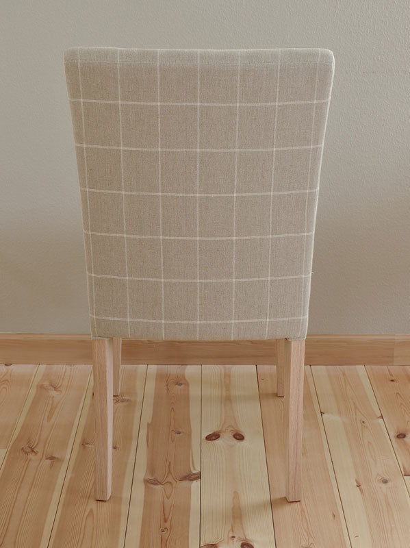 Linen Chair  white check