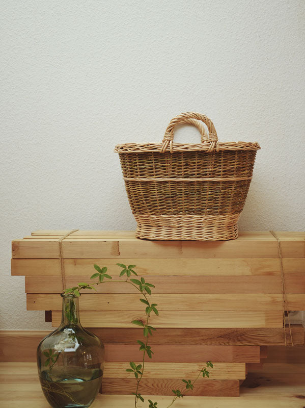 大きな自然木切株 変木 奇形木 くり抜き バスケット籠 カゴ 花籠果物籠